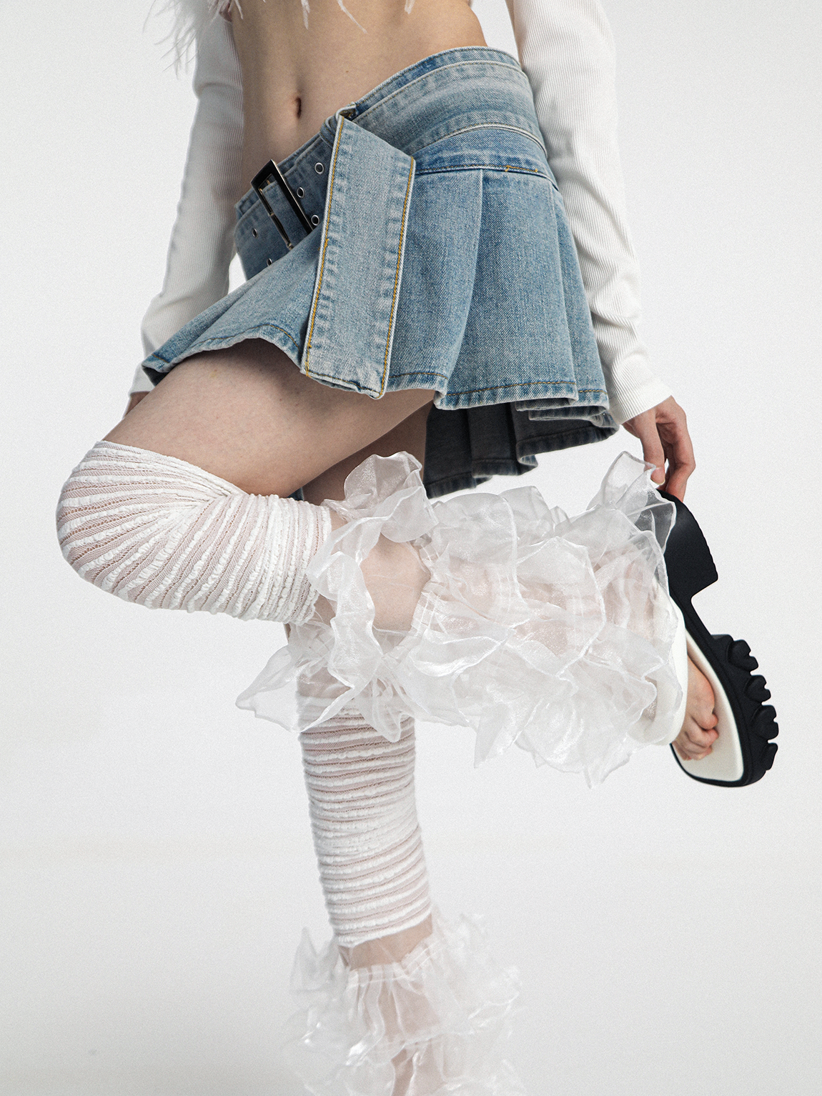 Lace Ruffles Leg Covers