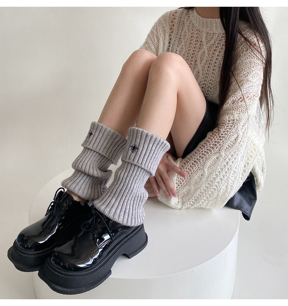Embroidered Bee Leg Warmers