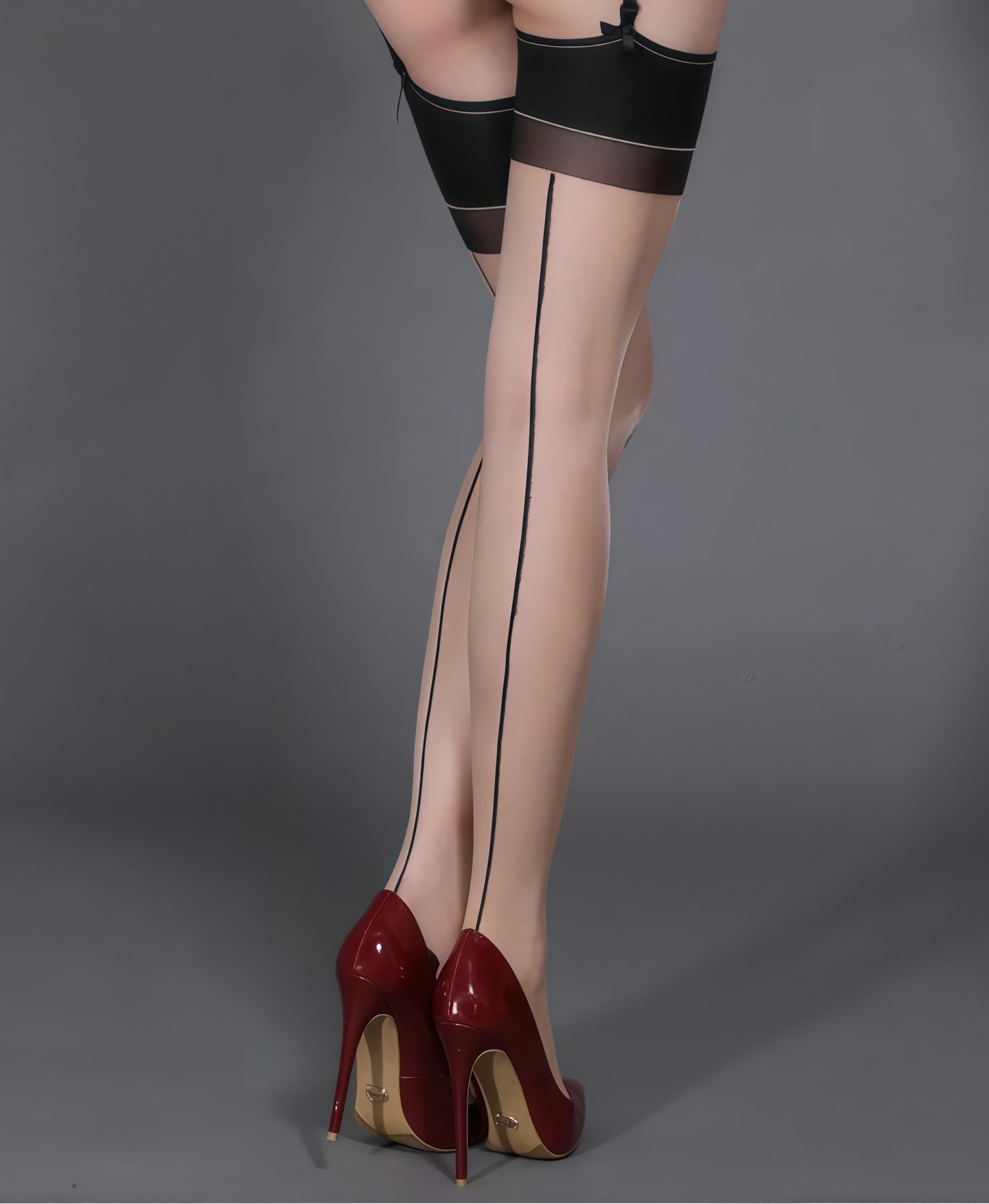 Sheer Back Seam Stocking Retro 1950s Style 15 Denier