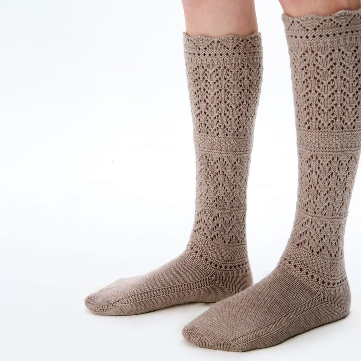 Willow Lace Chunky Knit Wool Blend Slouch Crew Socks